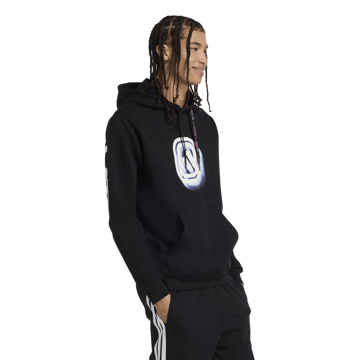 adidas Overtime Hoodie - Men's - Black/Purple