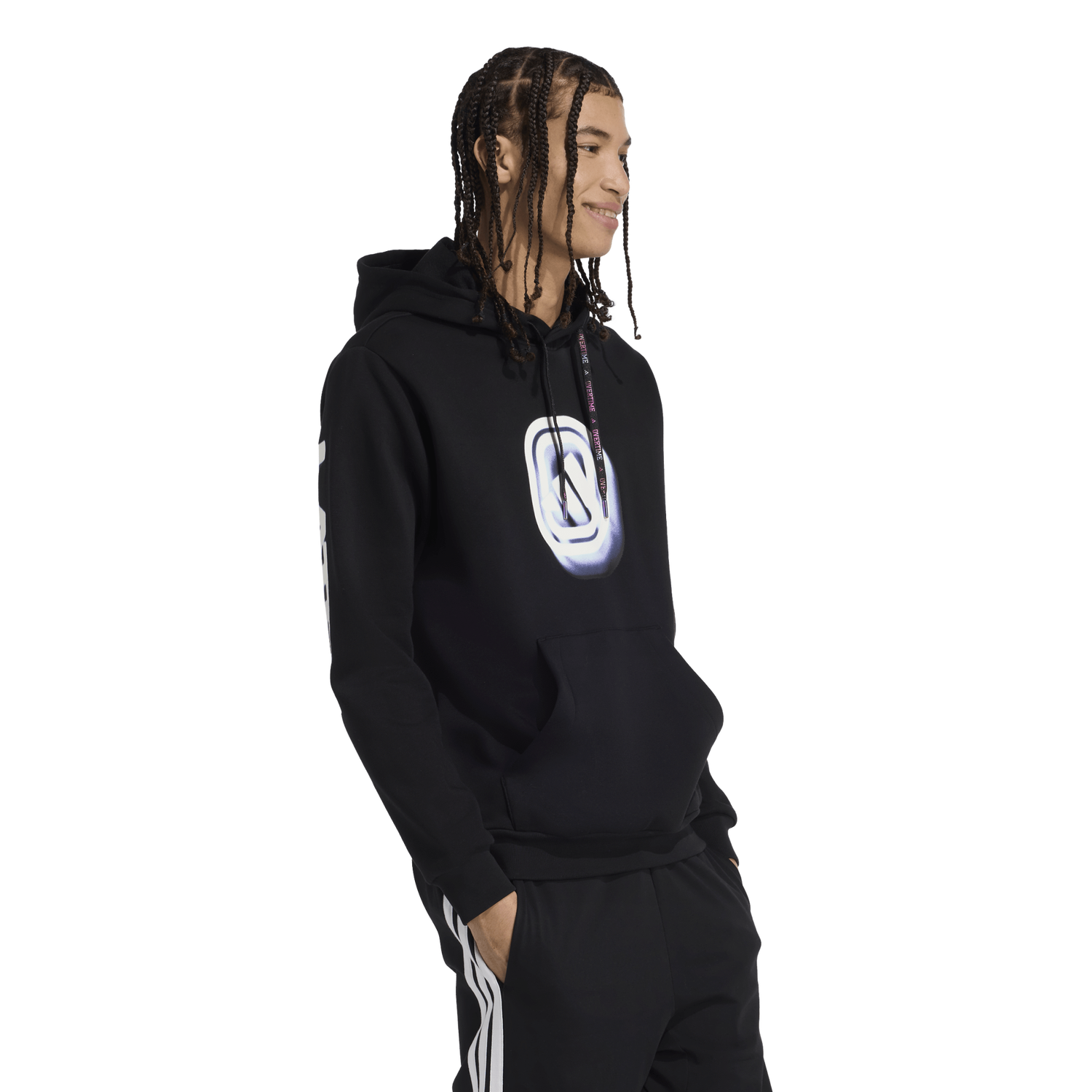 adidas Overtime Hoodie - Men's - Black/Purple
