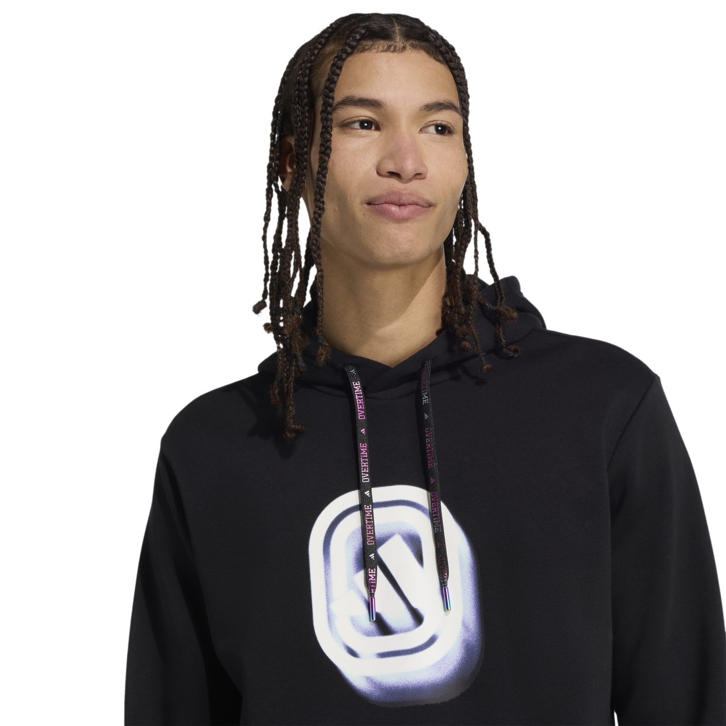 adidas Overtime Hoodie - Men's - Black/Purple