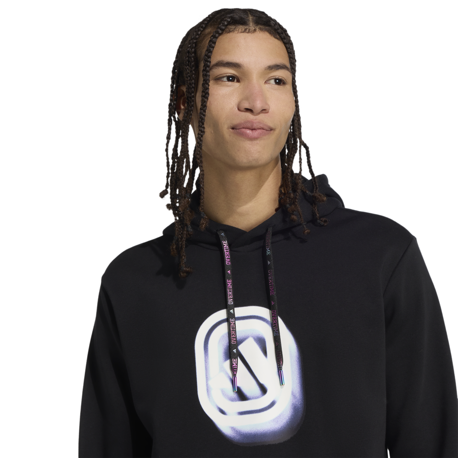 adidas Overtime Hoodie - Men's - Black/Purple