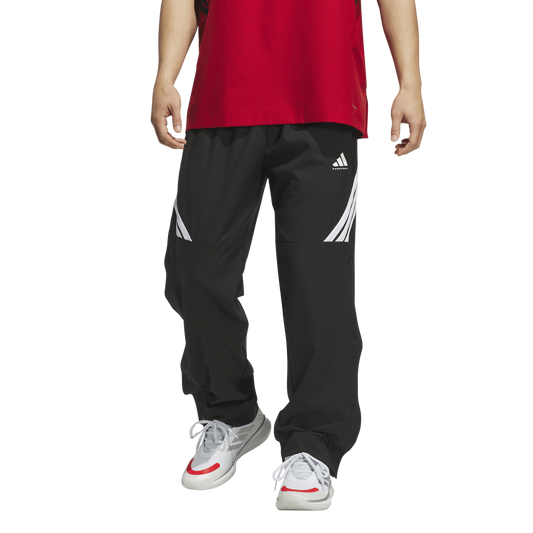 adidas CrazyLite Woven Basketball Pants - Men's - White/Black