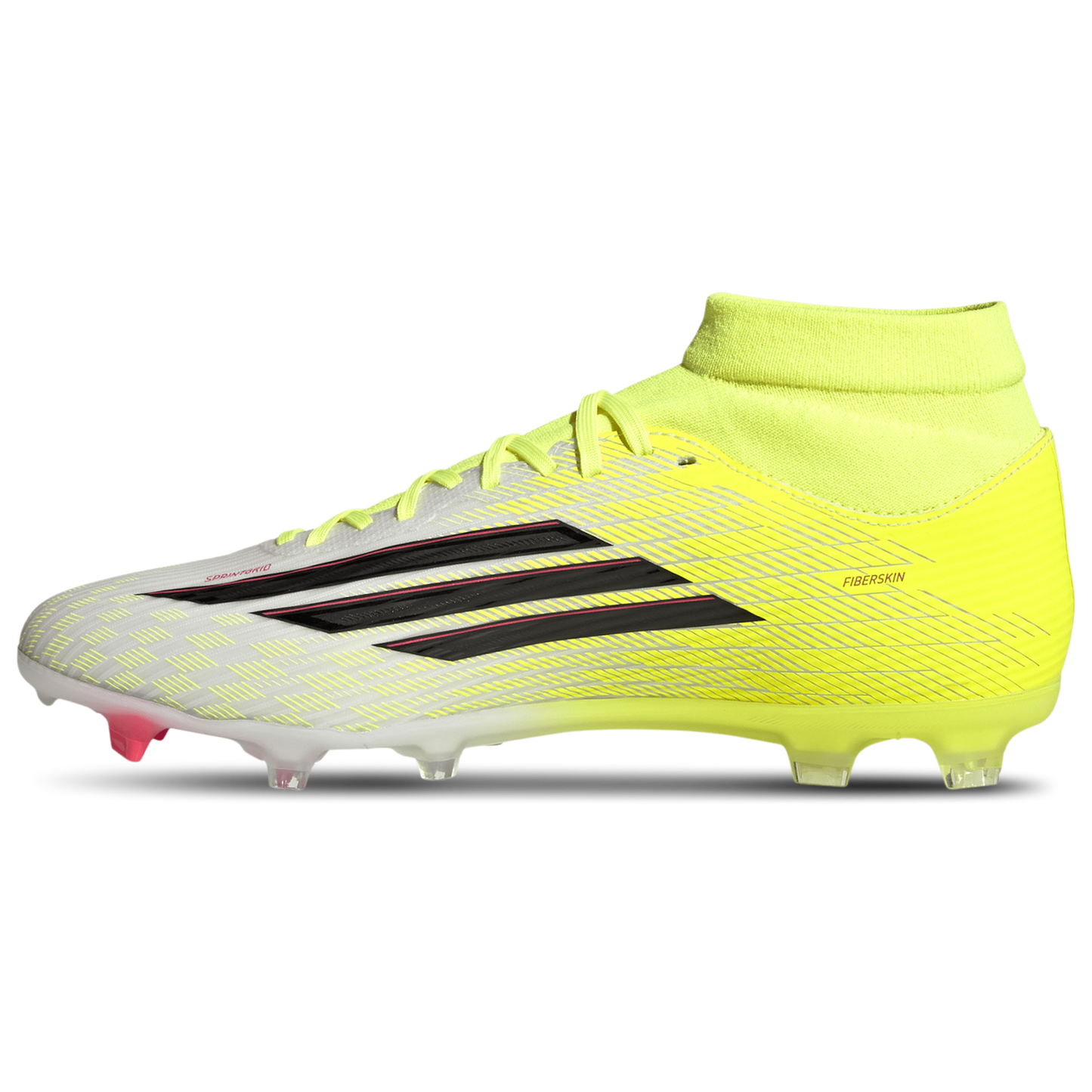 adidas F50 League Mid Firm Ground   - Women's - Core Black/Team Solar Yellow