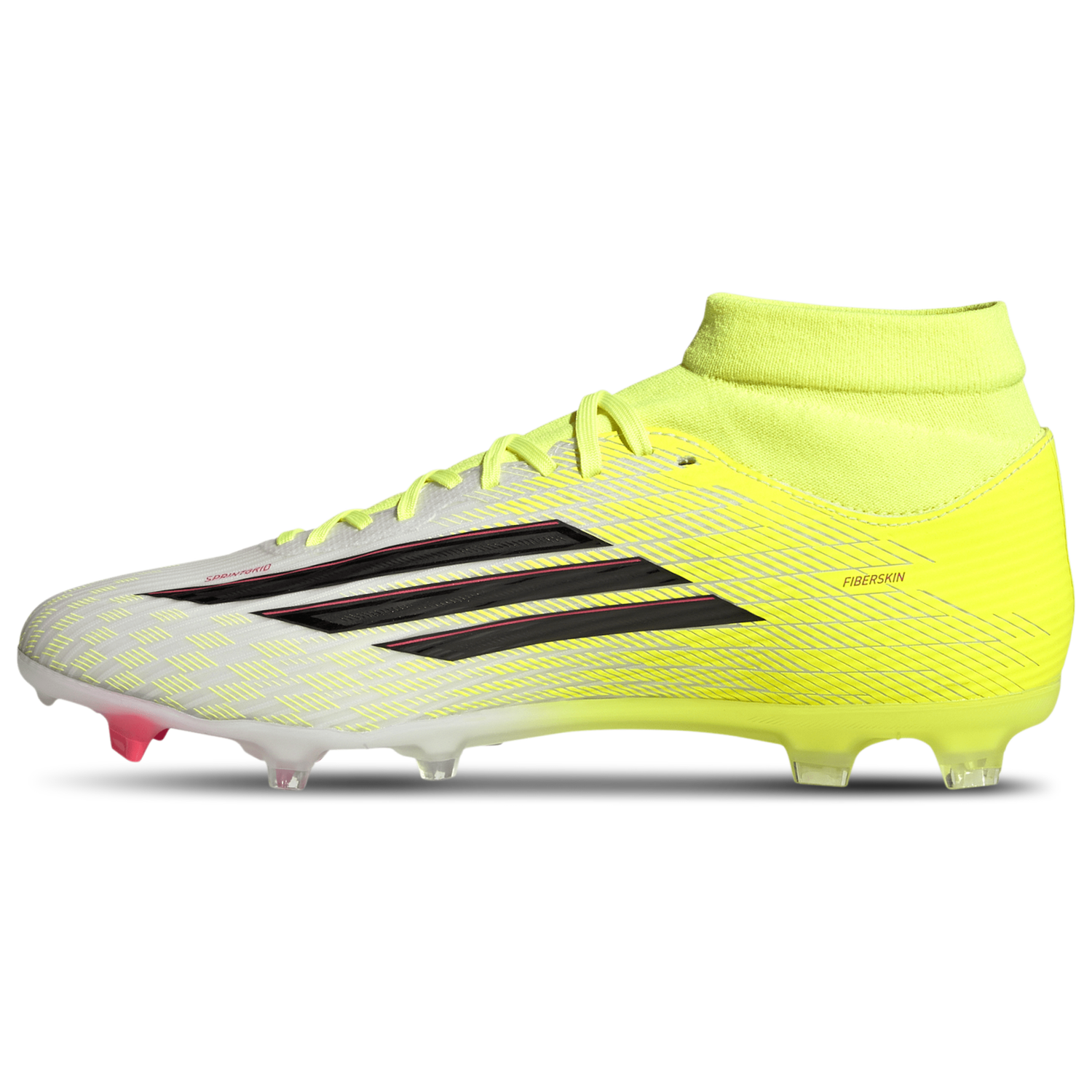 adidas F50 League Mid Firm Ground   - Women's - Core Black/Team Solar Yellow