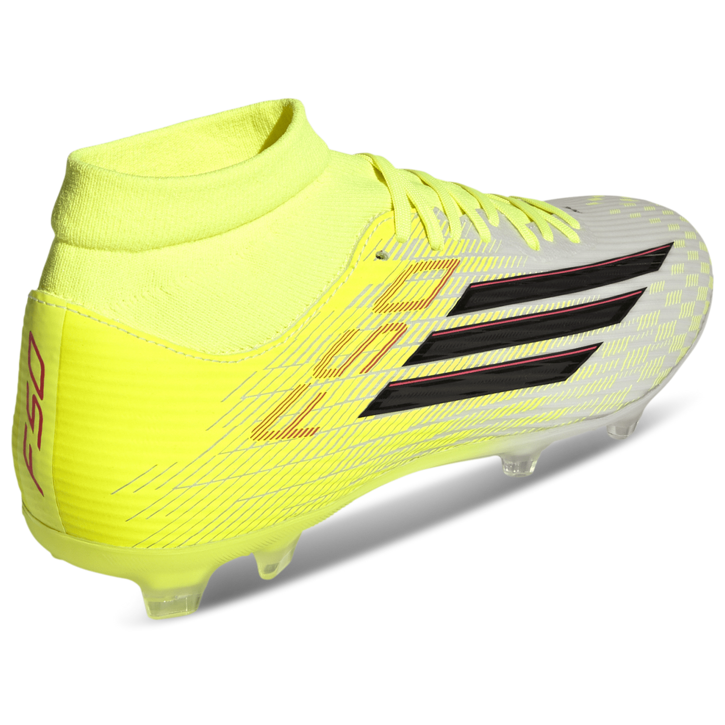 adidas F50 League Mid Firm Ground   - Women's - Core Black/Team Solar Yellow