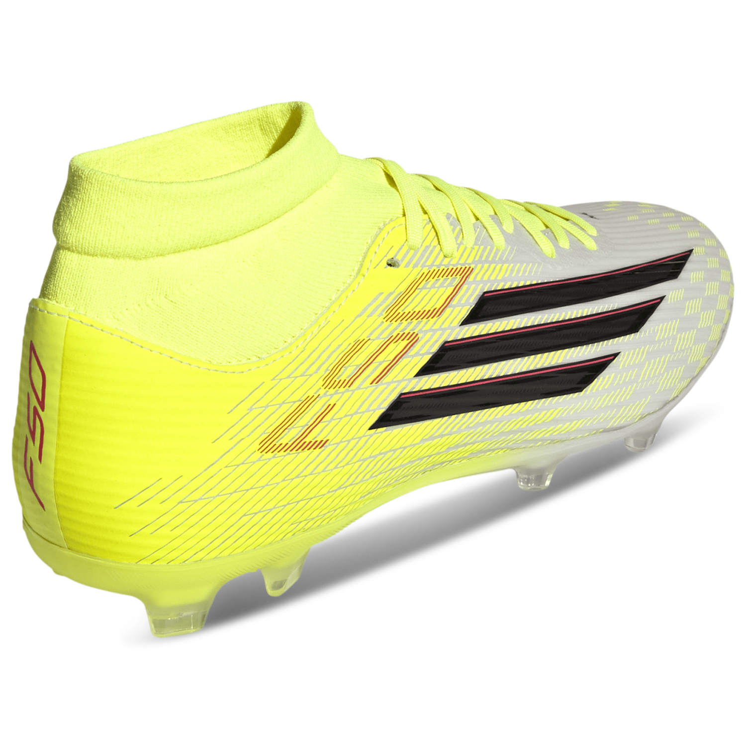 adidas F50 League Mid Firm Ground   - Women's - Core Black/Team Solar Yellow