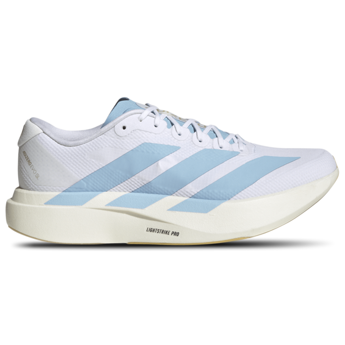 adidas Adizero Evo SL Woven - Men's - Clear Blue/Matte Gold/Footwear White