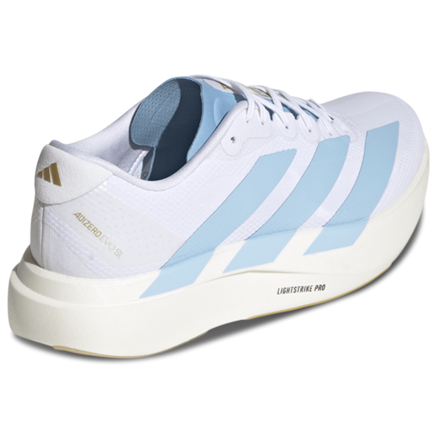 adidas Adizero Evo SL Woven - Men's - Clear Blue/Matte Gold/Footwear White