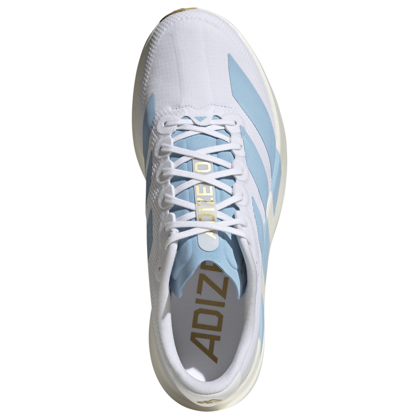 adidas Adizero Evo SL Woven - Men's - Clear Blue/Matte Gold/Footwear White