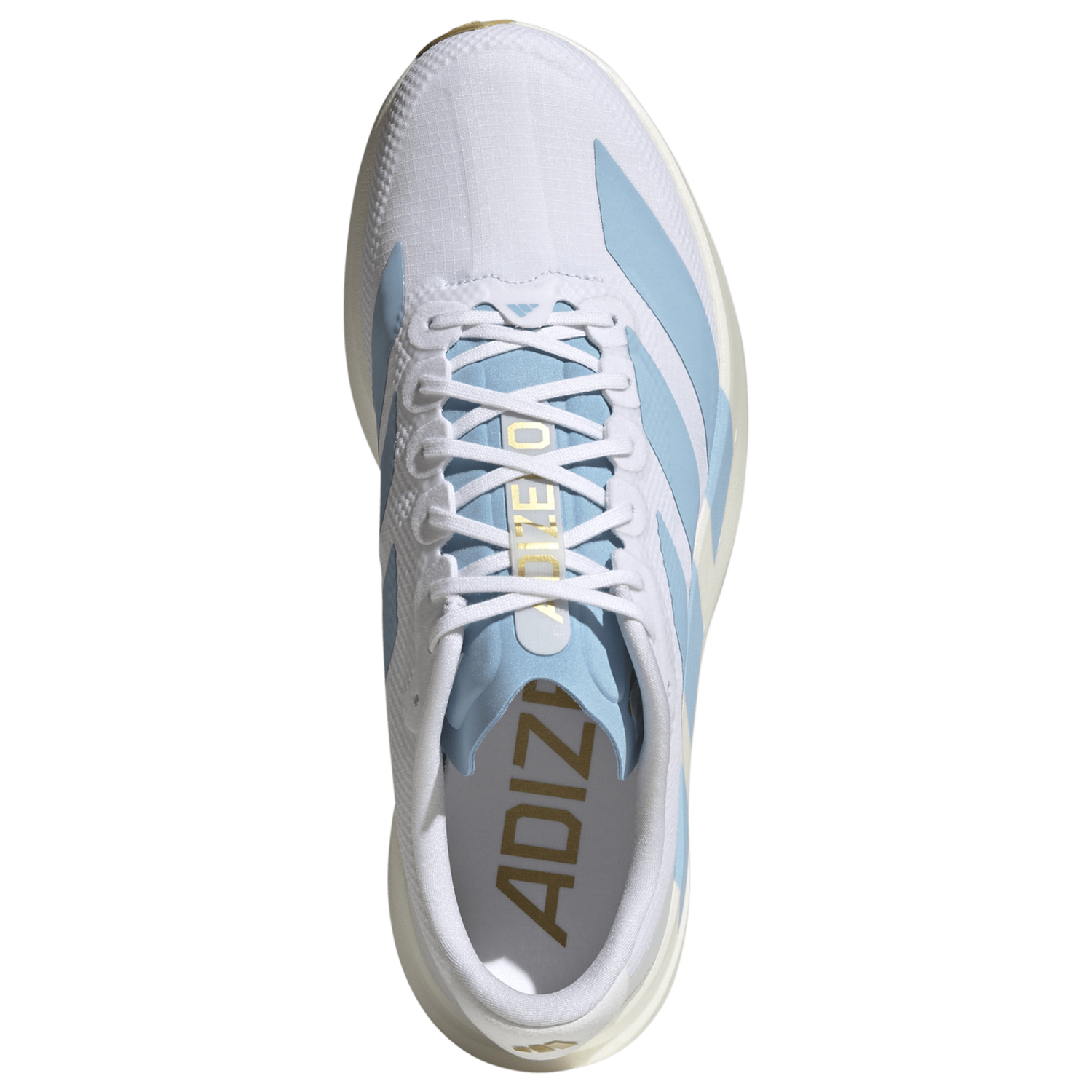 adidas Adizero Evo SL Woven - Men's - Clear Blue/Matte Gold/Footwear White