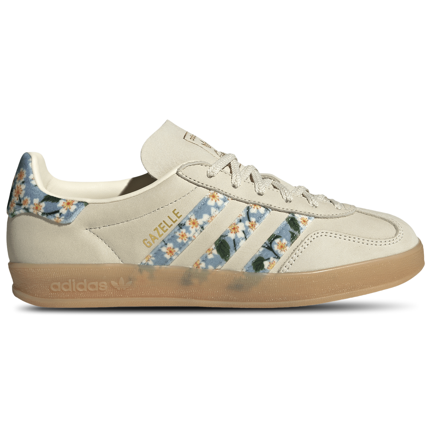 adidas Originals x Liberty London Gazelle Indoor - Women's - Cream White/Gold Metallic