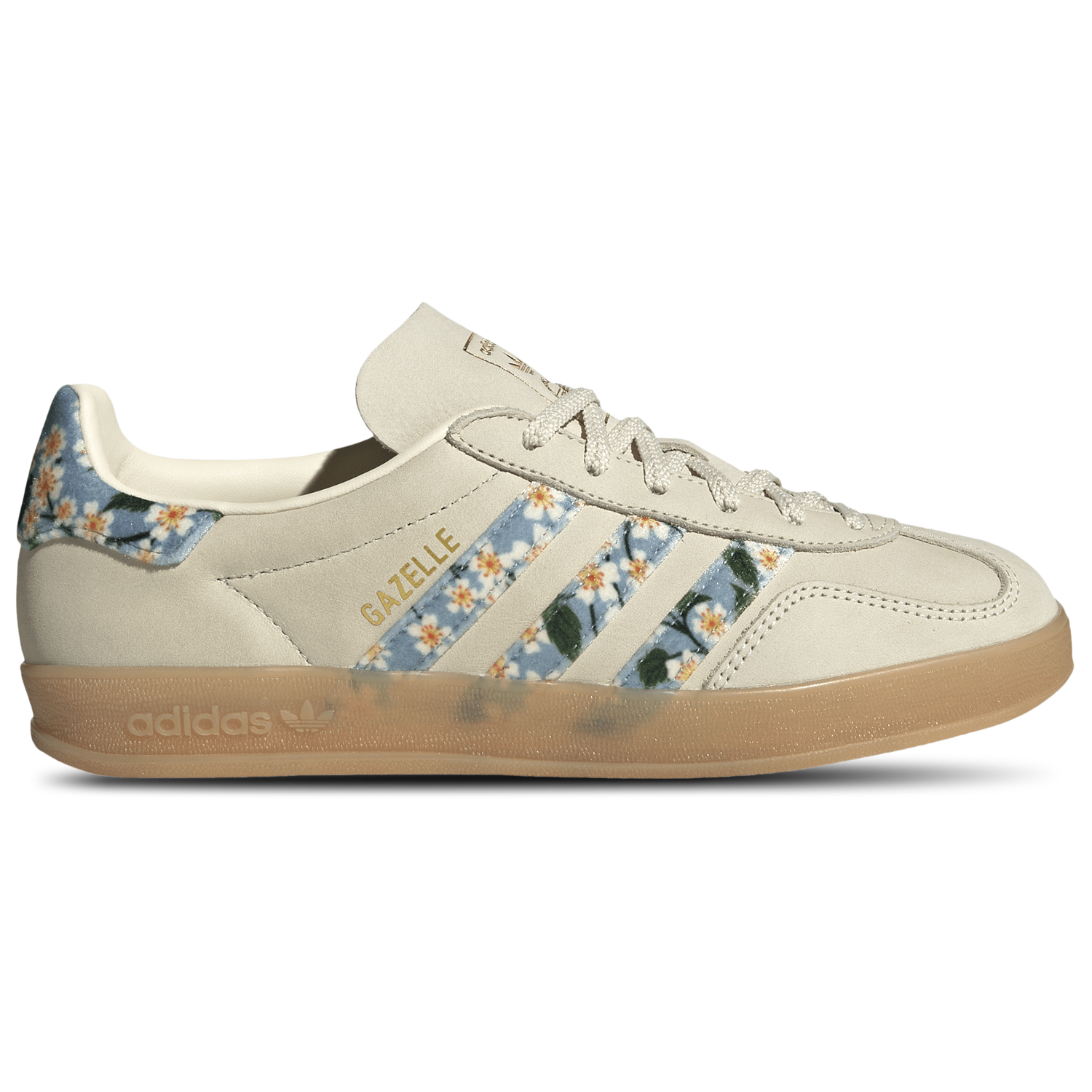 adidas Originals x Liberty London Gazelle Indoor - Women's - Cream White/Gold Metallic