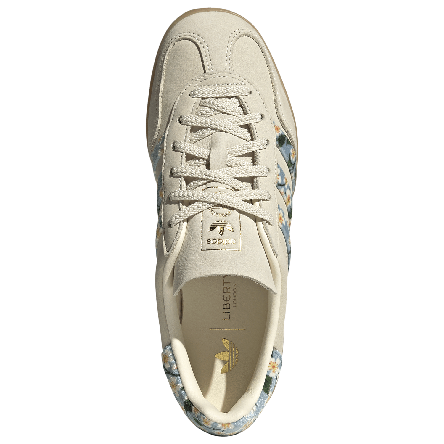 adidas Originals x Liberty London Gazelle Indoor - Women's - Cream White/Gold Metallic