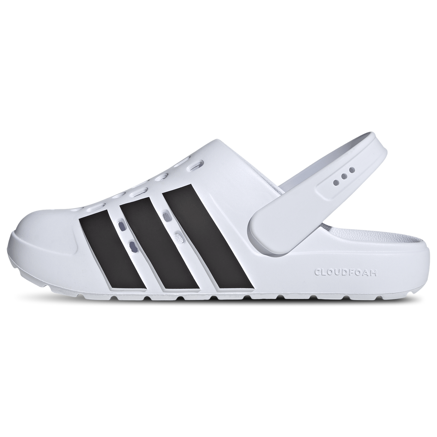 adidas Adilette Clogs - Men's - White/Black