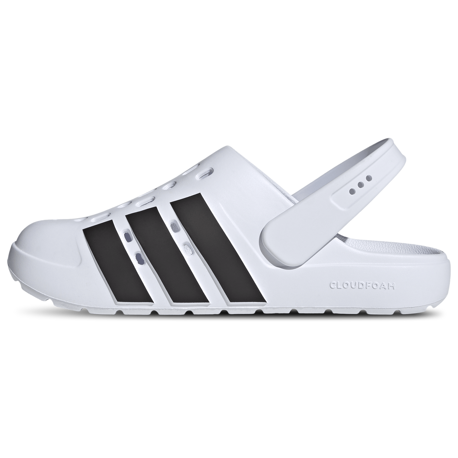 adidas Adilette Clogs - Men's - White/Black