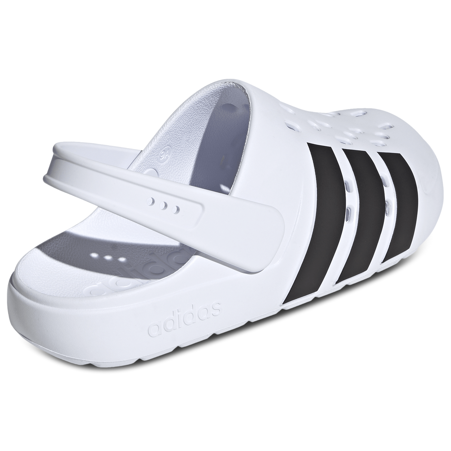 adidas Adilette Clogs - Men's - White/Black