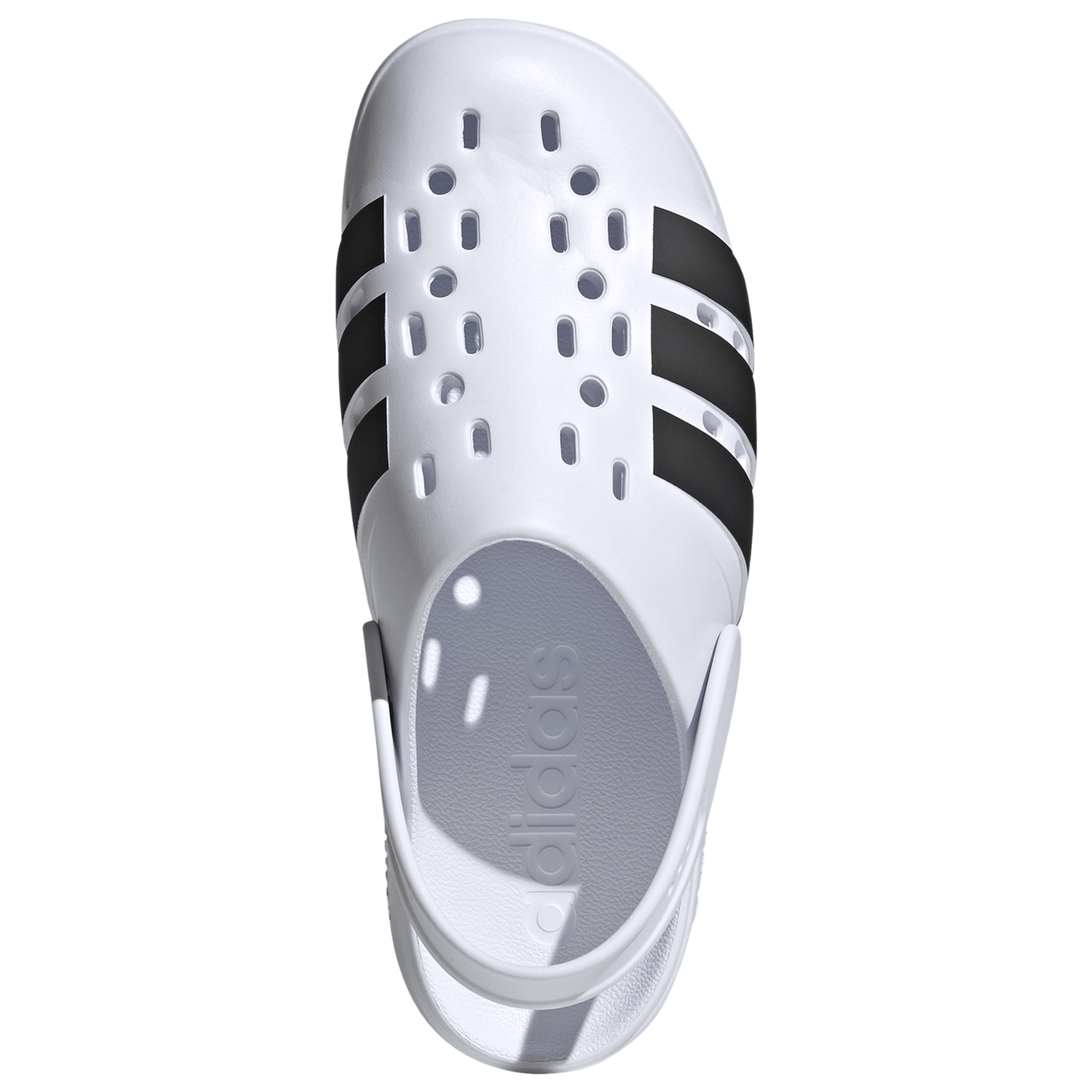 adidas Adilette Clogs - Men's - White/Black