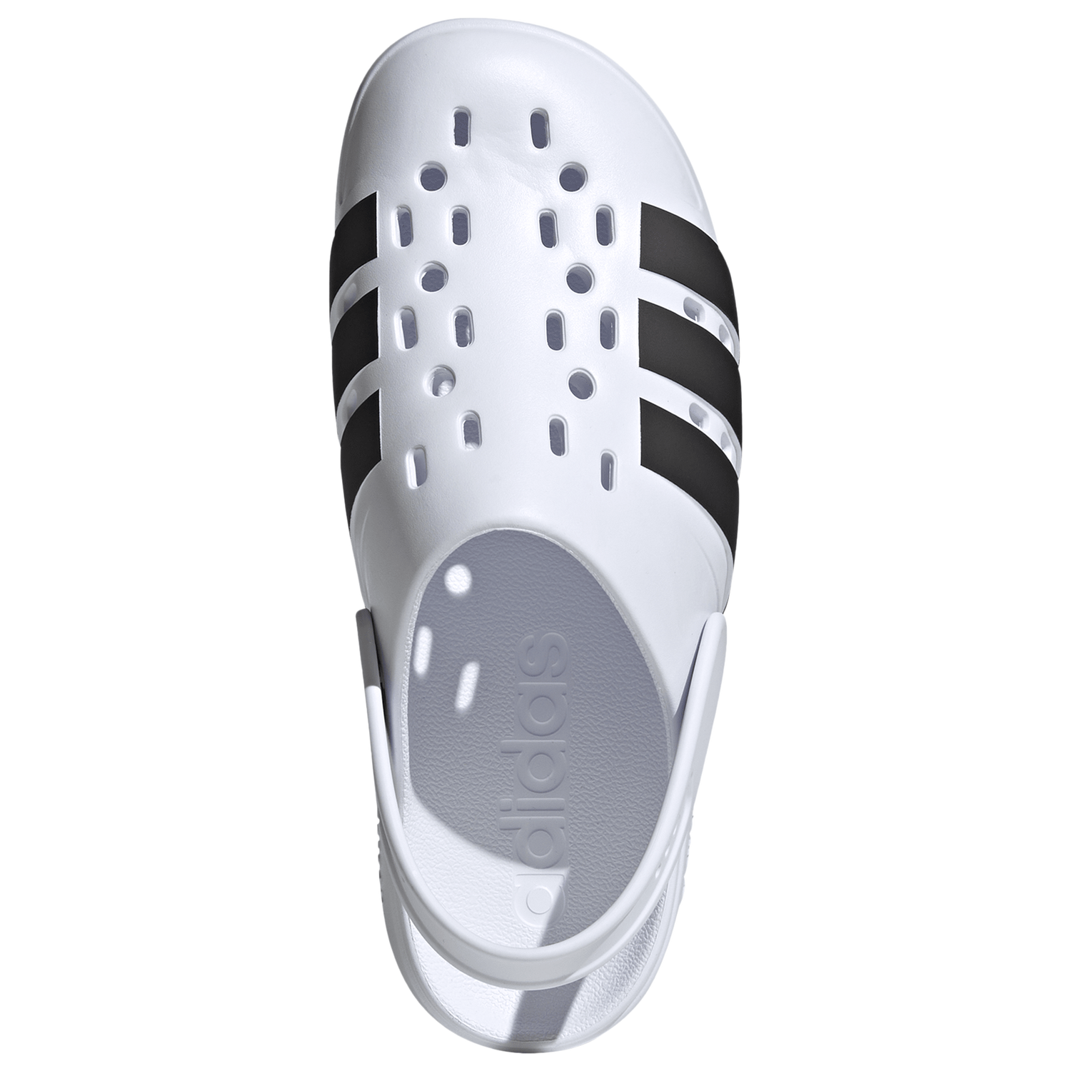 adidas Adilette Clogs - Men's - White/Black