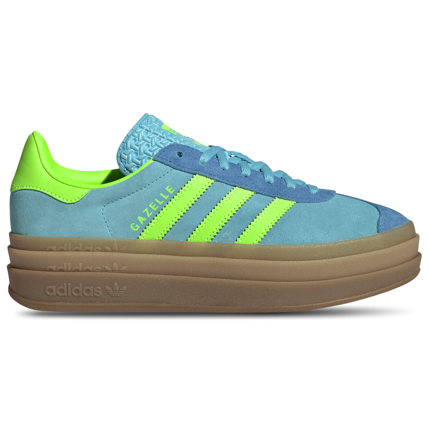 adidas Originals Gazelle Bold - Women's - Blue/Solar Green