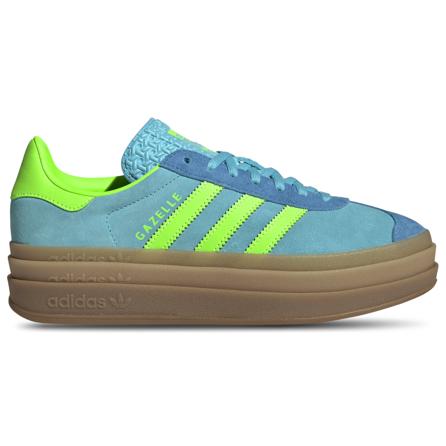 adidas Originals Gazelle Bold - Women's - Blue/Solar Green