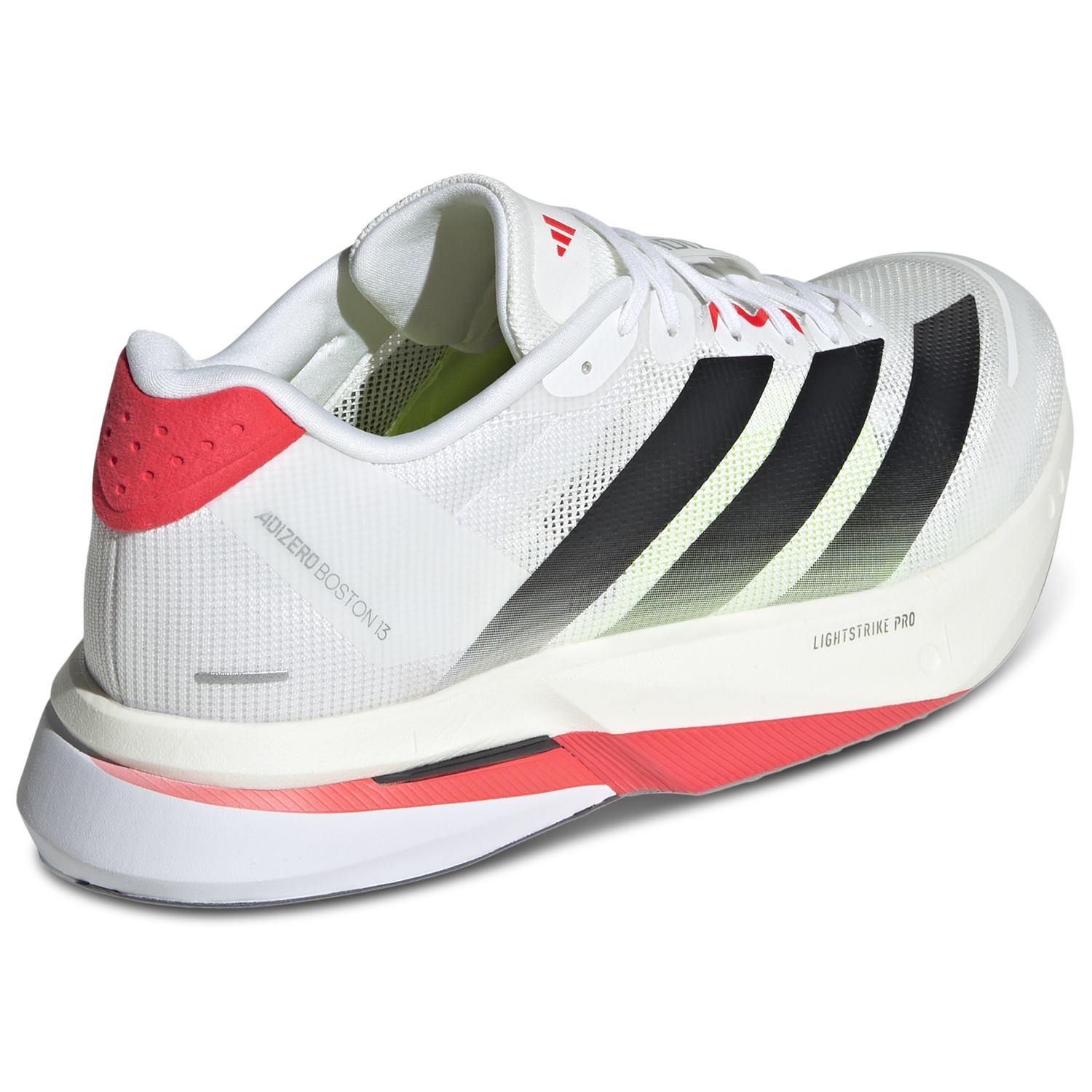 adidas Boston 13 - Men's - White/Black/Lucid Red