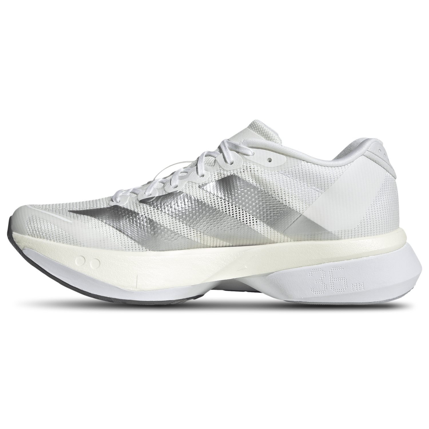adidas adiZero Boston 13 - Women's - White/Matte Silver