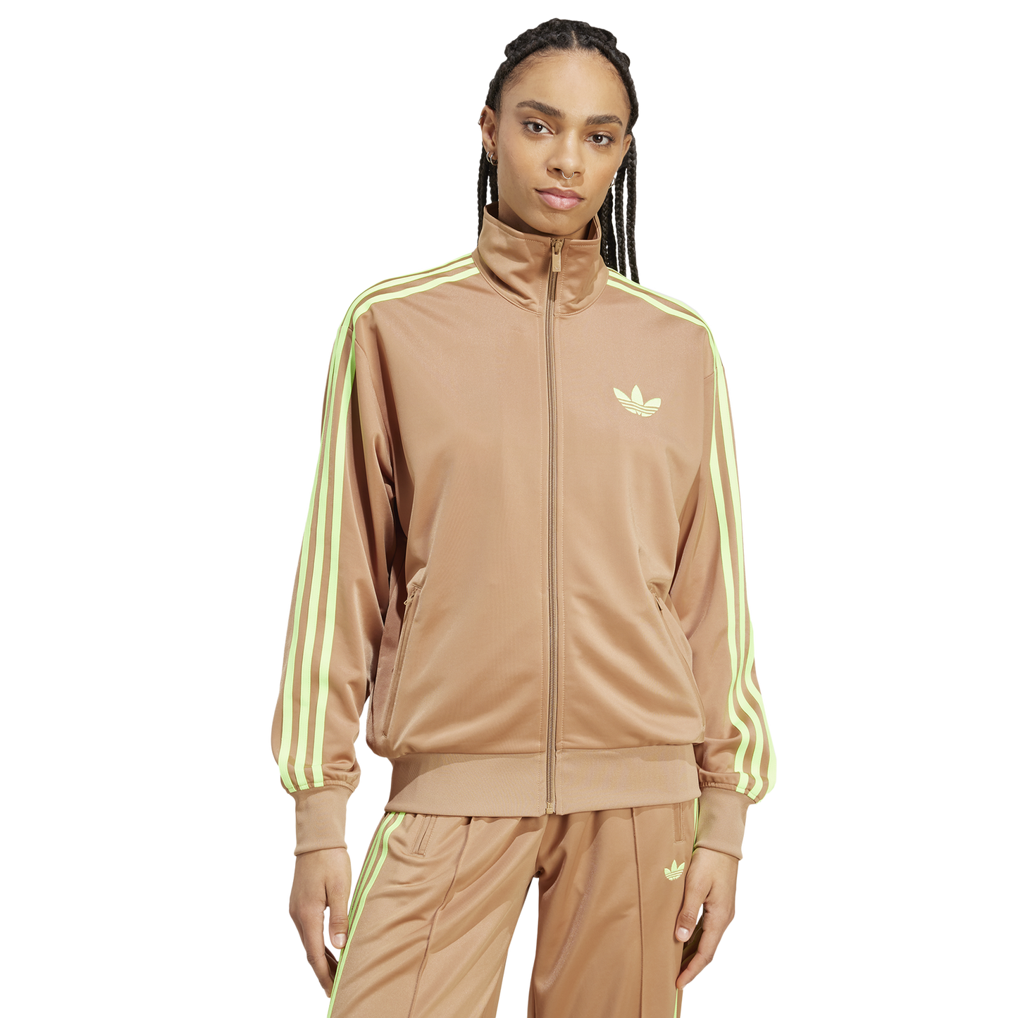 adidas Originals adicolor Firebird Track Top - Women's - Cardboard/Signal Green