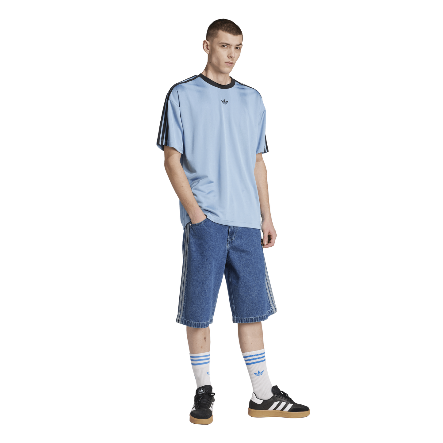 adidas Jacquard Jersey - Men's - Black/Ash Blue