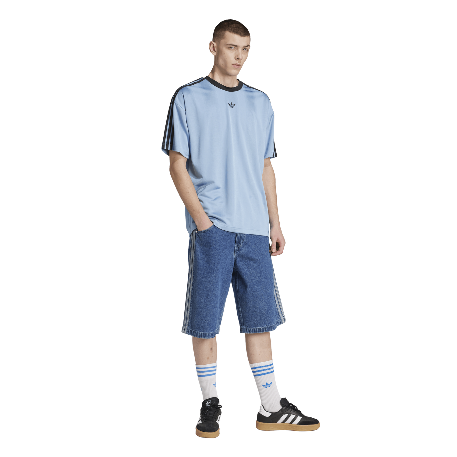 adidas Jacquard Jersey - Men's - Black/Ash Blue