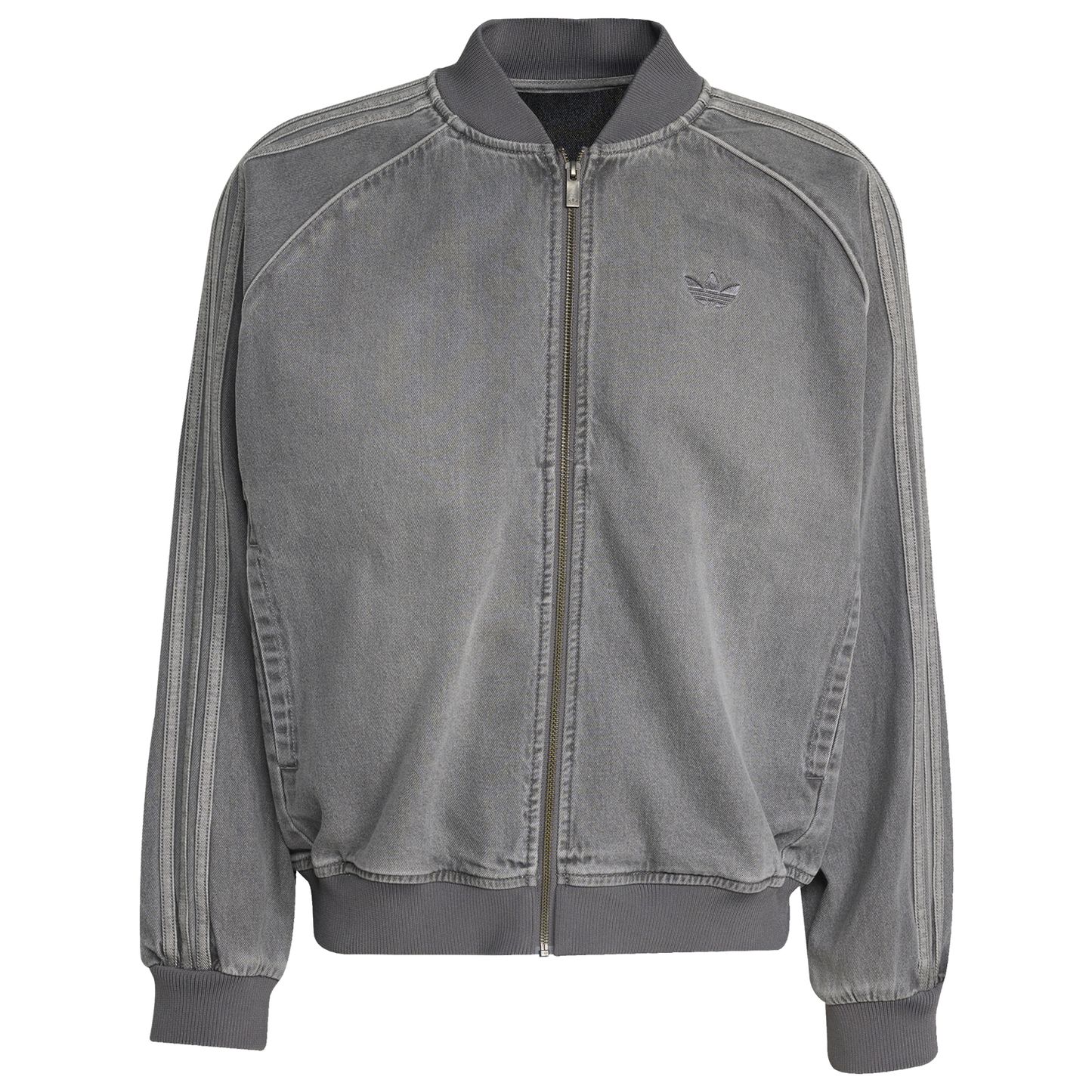 adidas Originals SST Denim Oversize Track Top - Men's - Denim Stone/Black