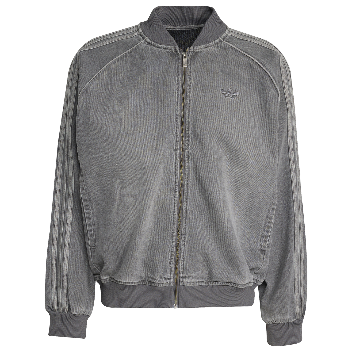 adidas Originals SST Denim Oversize Track Top - Men's - Denim Stone/Black