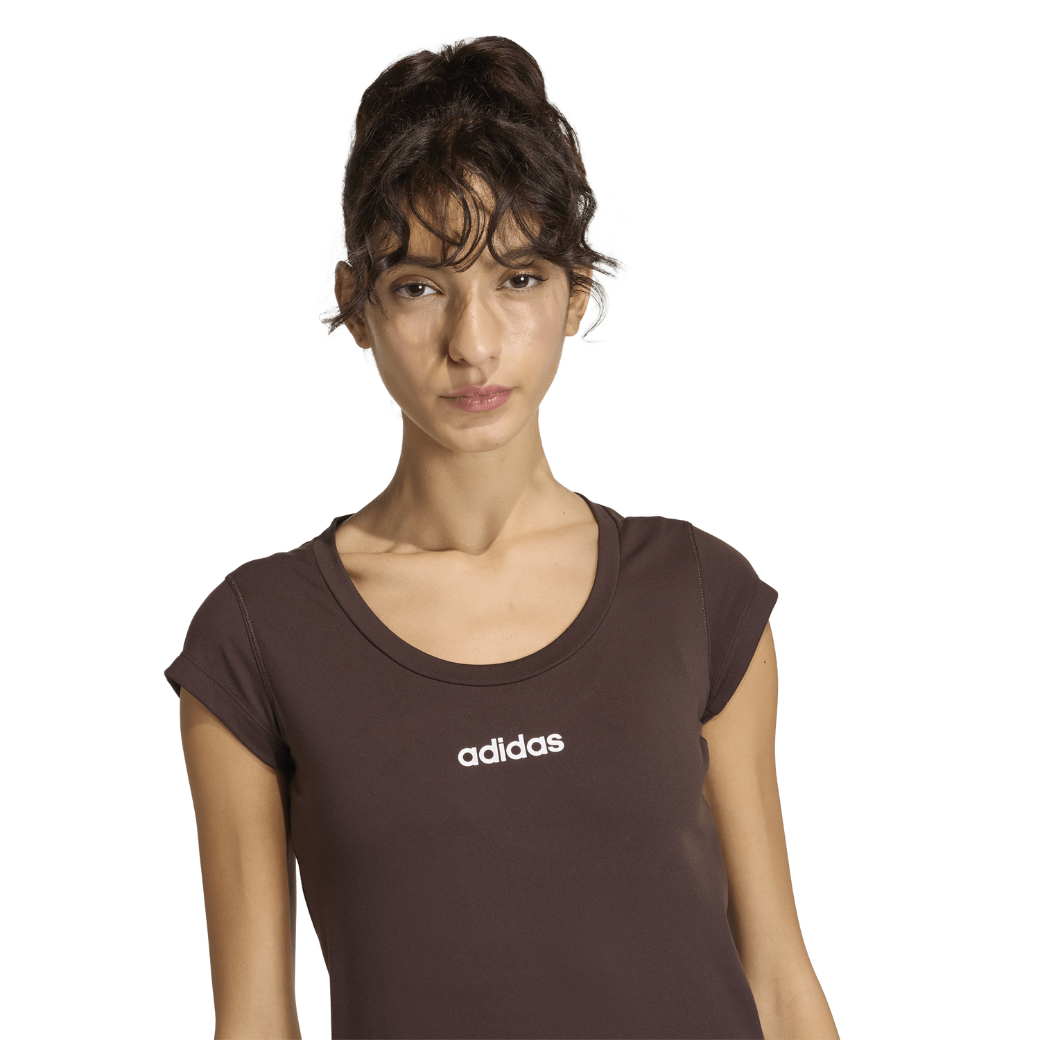 adidas Hyperglam Traning Baby T-Shirt - Women's - Aurora Coffee