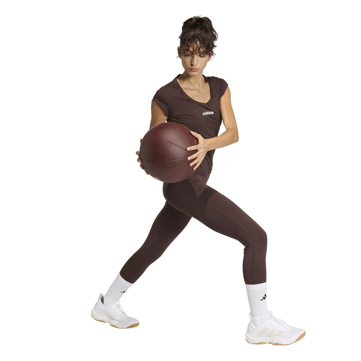 adidas Hyperglam Traning Baby T-Shirt - Women's - Aurora Coffee