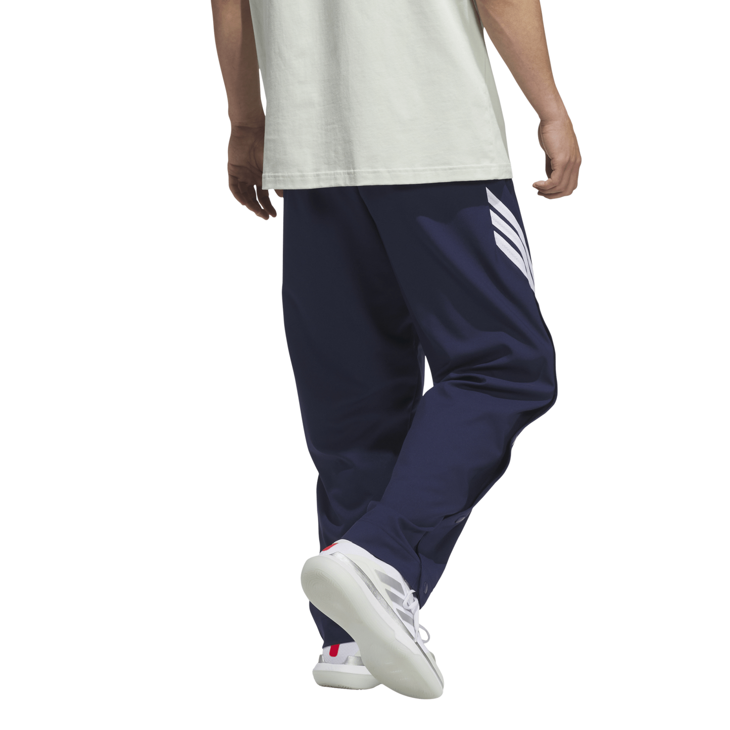 adidas CrazyLite Woven Basketball Pants - Men's - White/Team Navy Blue