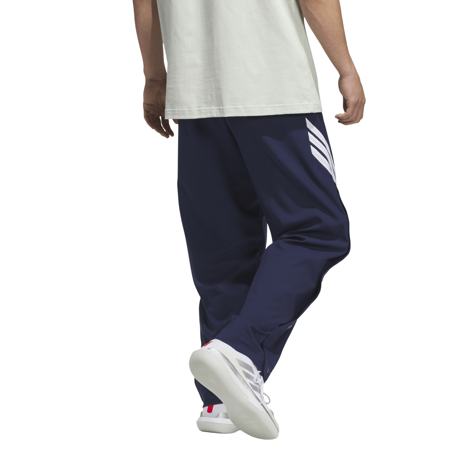 adidas CrazyLite Woven Basketball Pants - Men's - White/Team Navy Blue