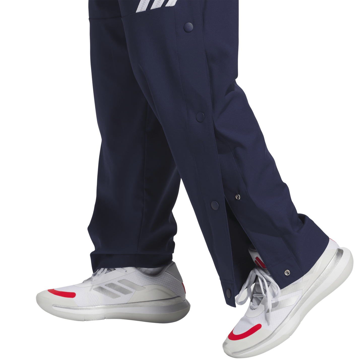 adidas CrazyLite Woven Basketball Pants - Men's - White/Team Navy Blue