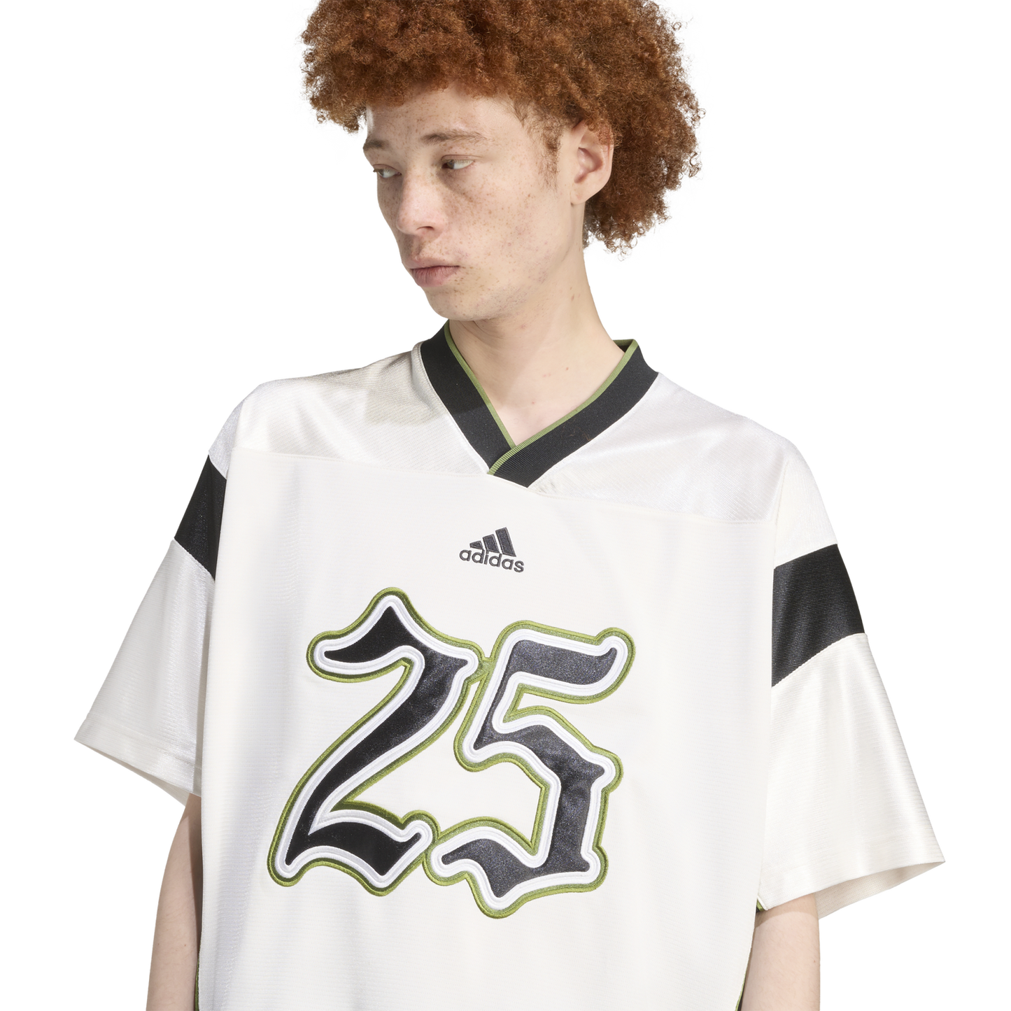 adidas Football Jersey - Men's - Clown White/Black