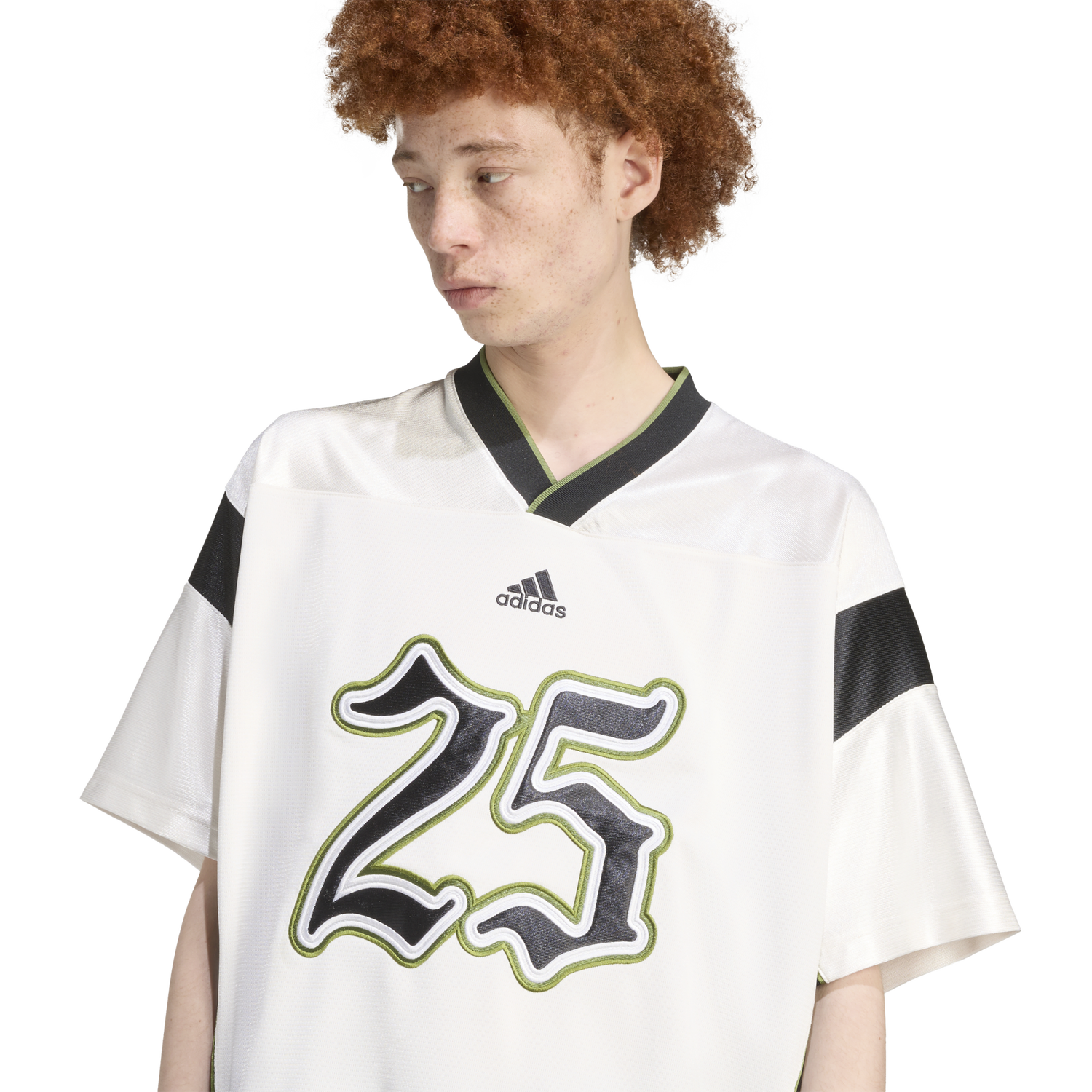adidas Football Jersey - Men's - Clown White/Black