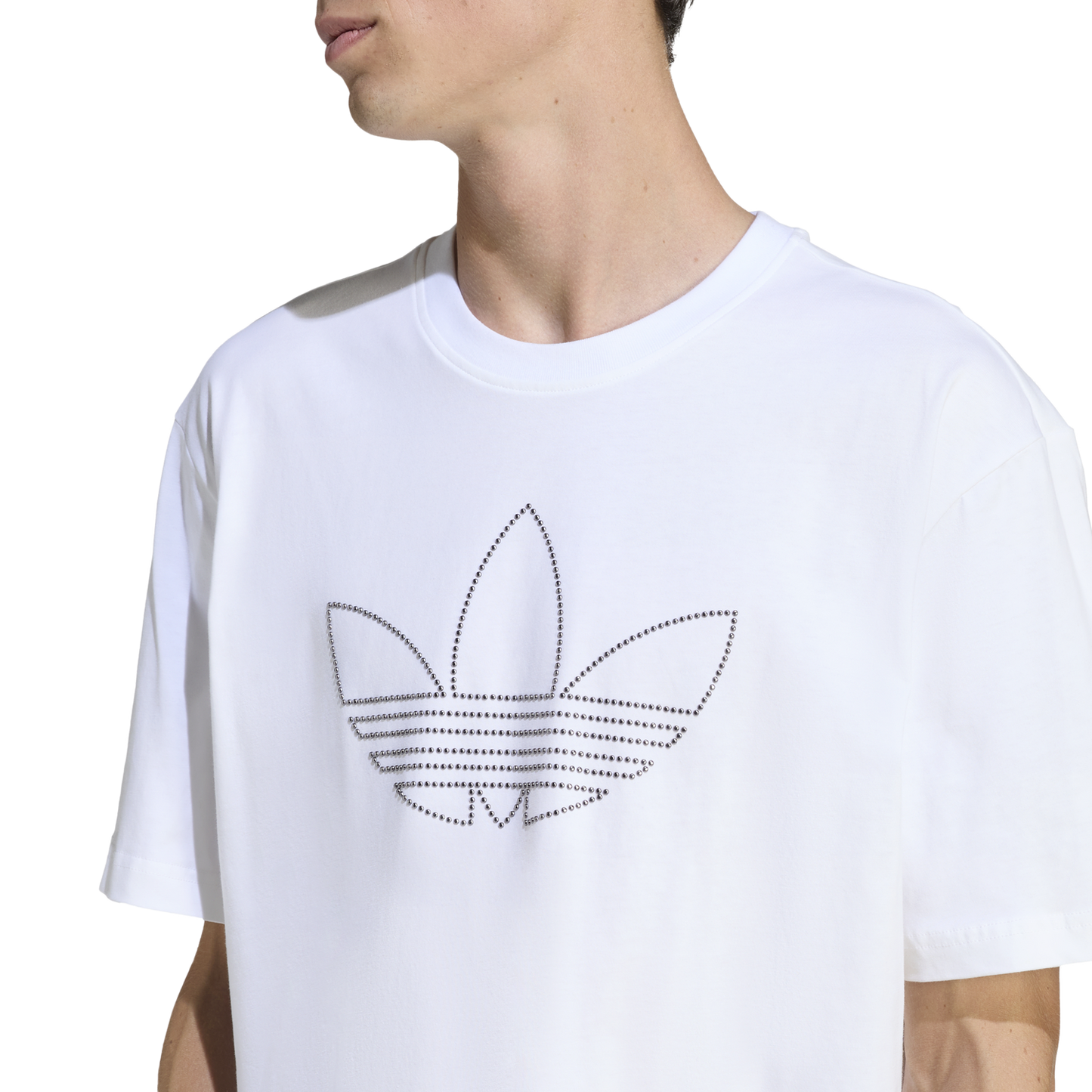 adidas Studded T-Shirt - Men's - Silver/White