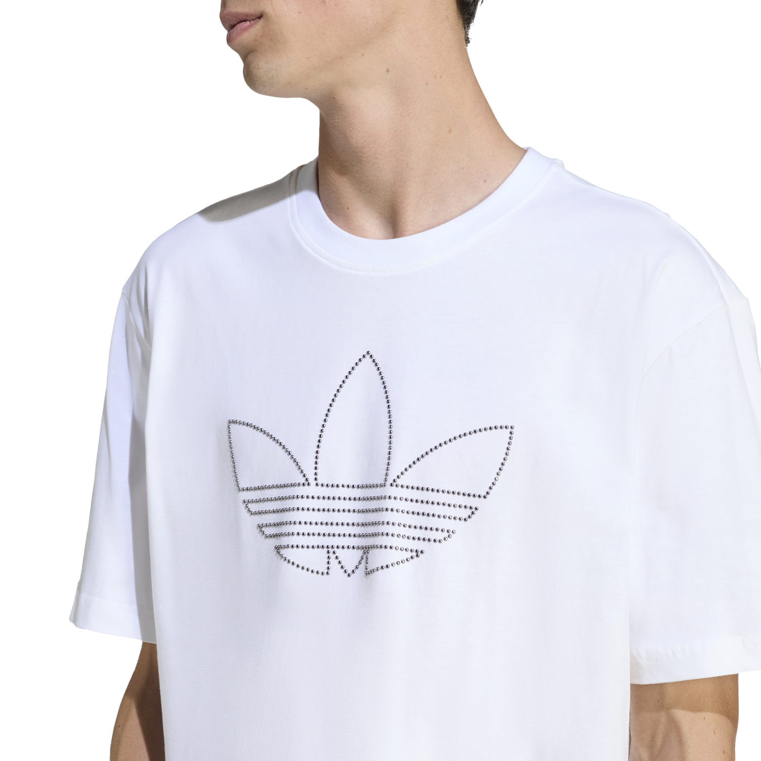 adidas Studded T-Shirt - Men's - Silver/White