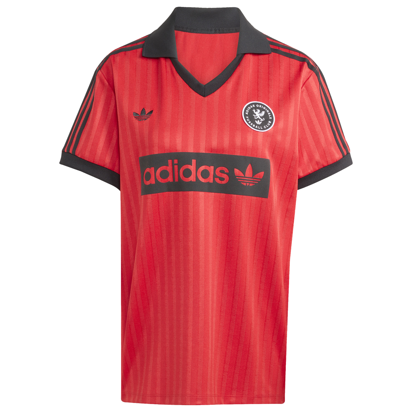 adidas Football Polo Tee - Women's - Black/Better Scarlet