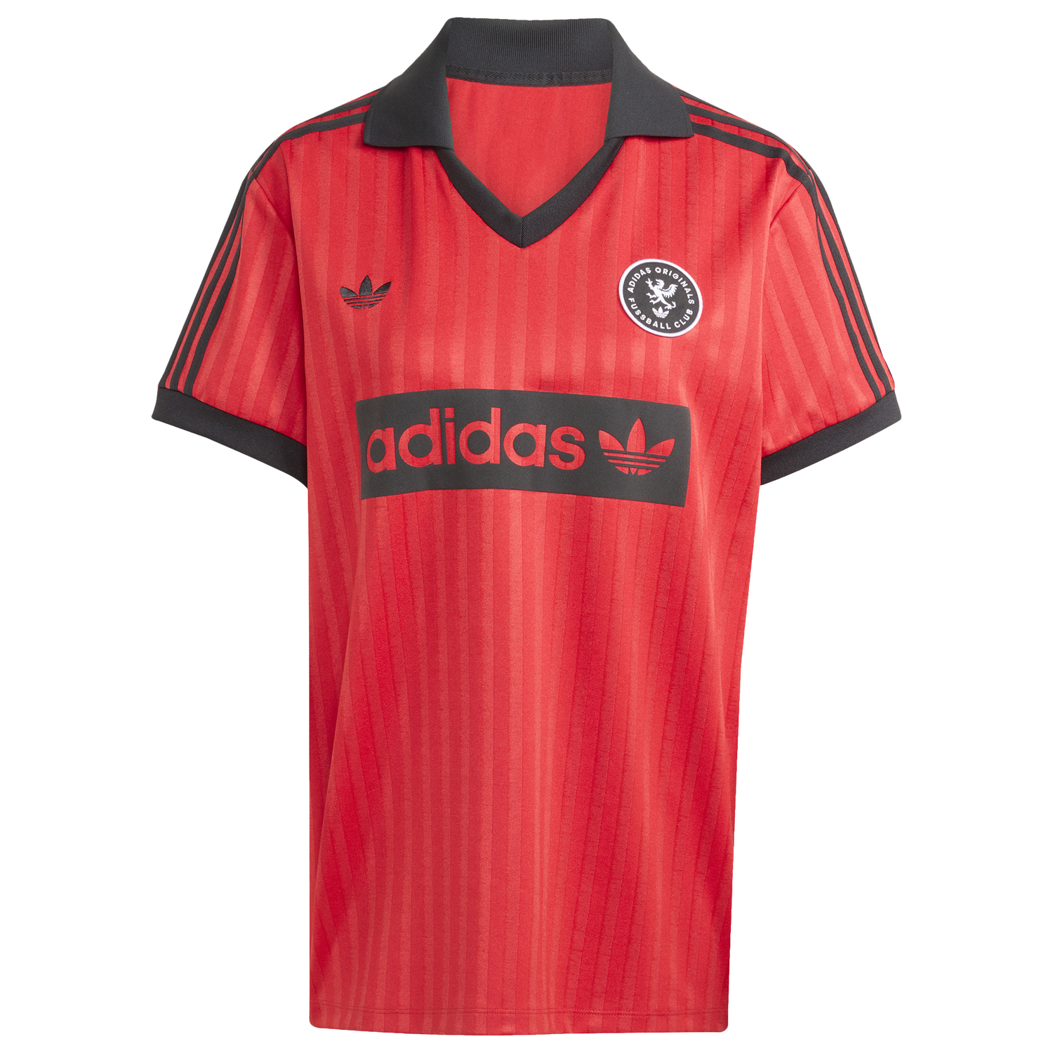 adidas Football Polo Tee - Women's - Black/Better Scarlet