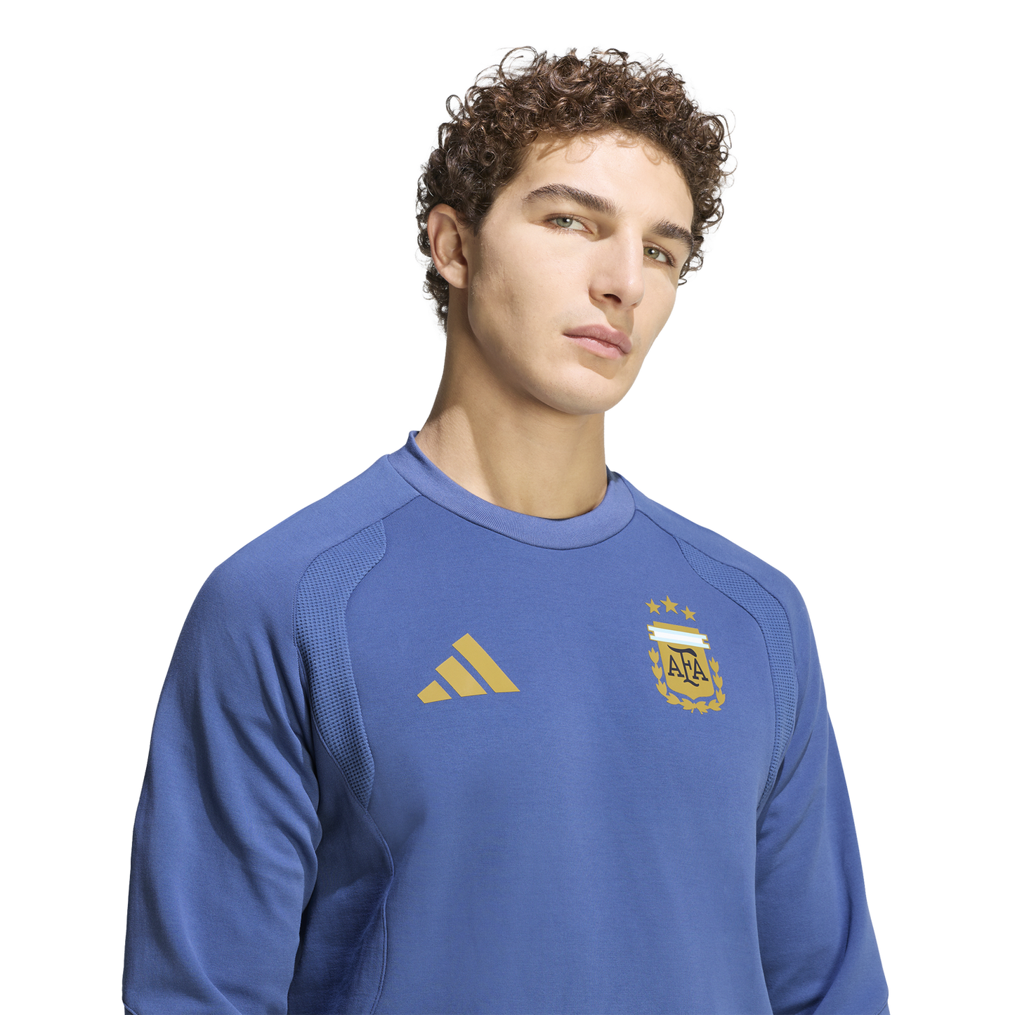 adidas Argentina Tiro Travel Crew Jumper - Men's - Crew Blue