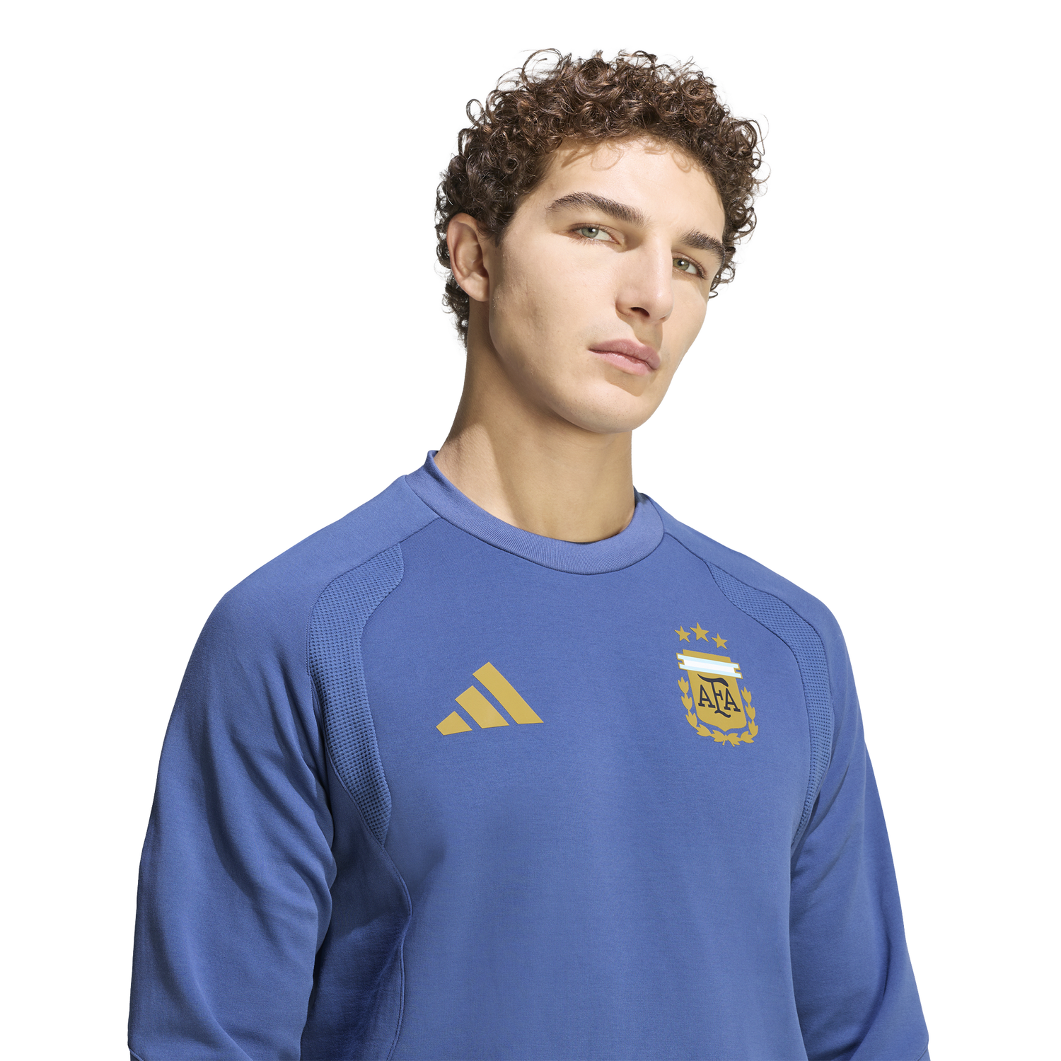 adidas Argentina Tiro Travel Crew Jumper - Men's - Crew Blue