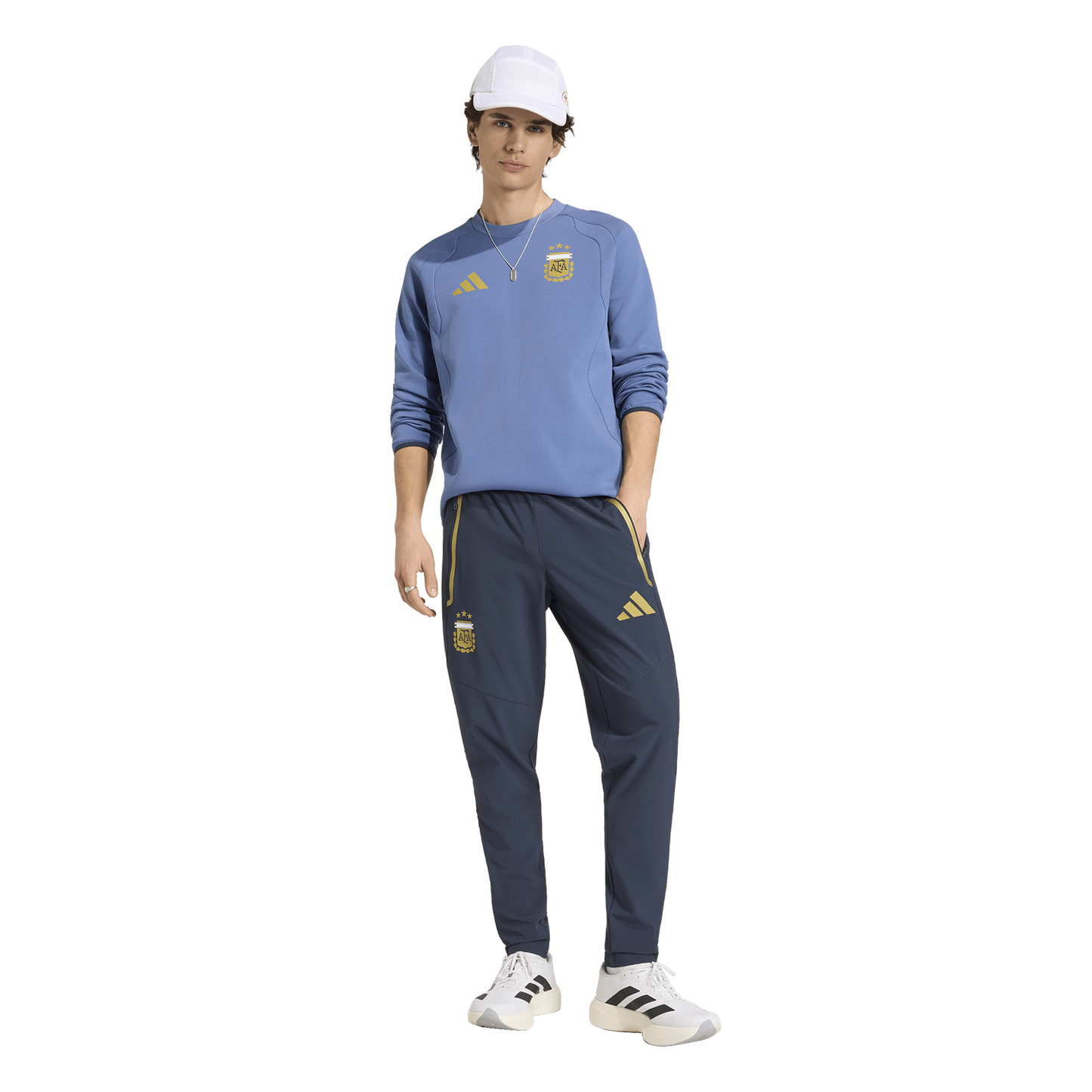 adidas Argentina Tiro Travel Crew Jumper - Men's - Crew Blue