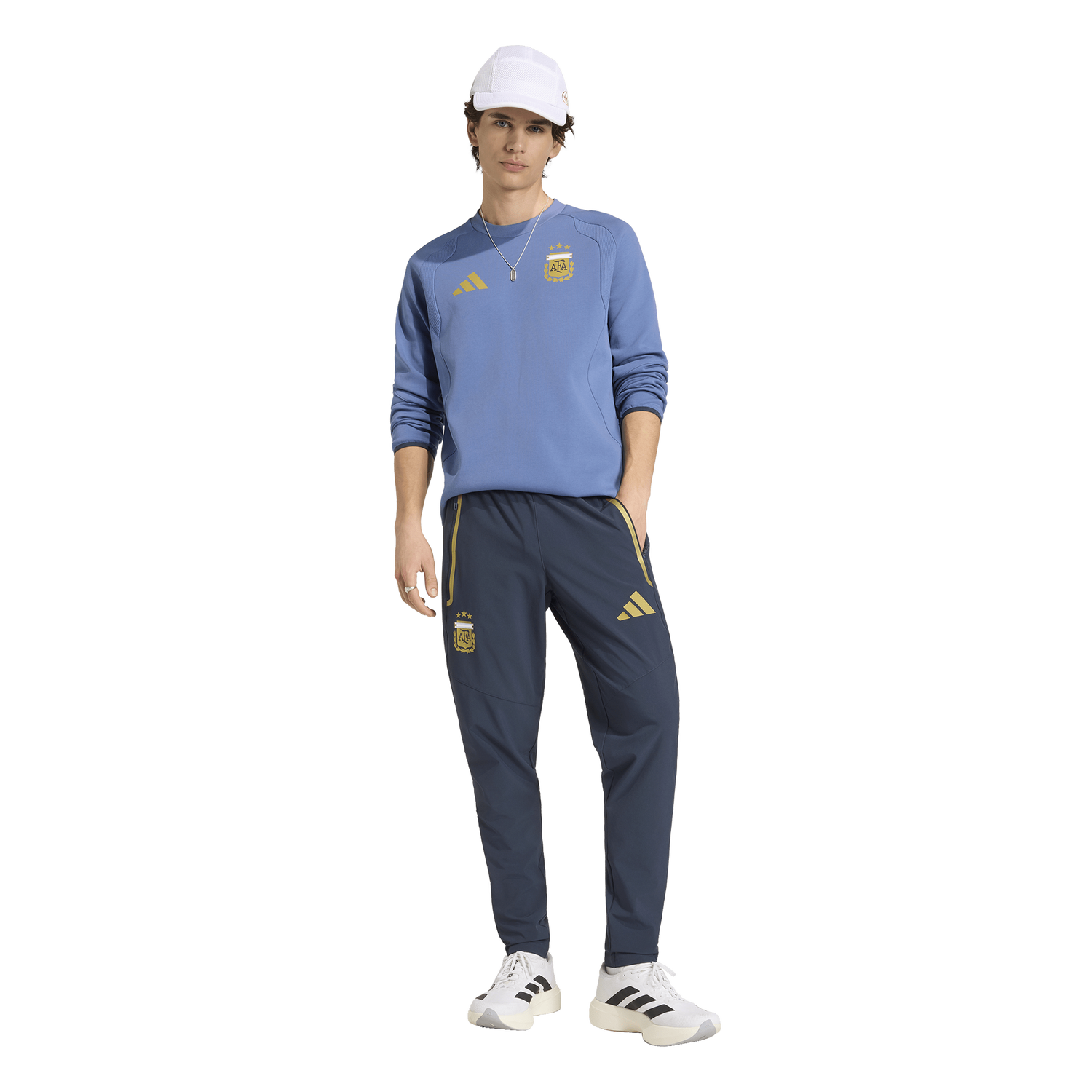 adidas Argentina Tiro Travel Crew Jumper - Men's - Crew Blue