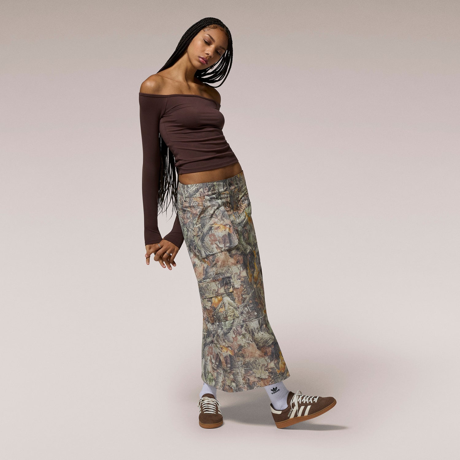 Cozi Yuli Off Shoulder Smoothing Top - Women's - Chocolate