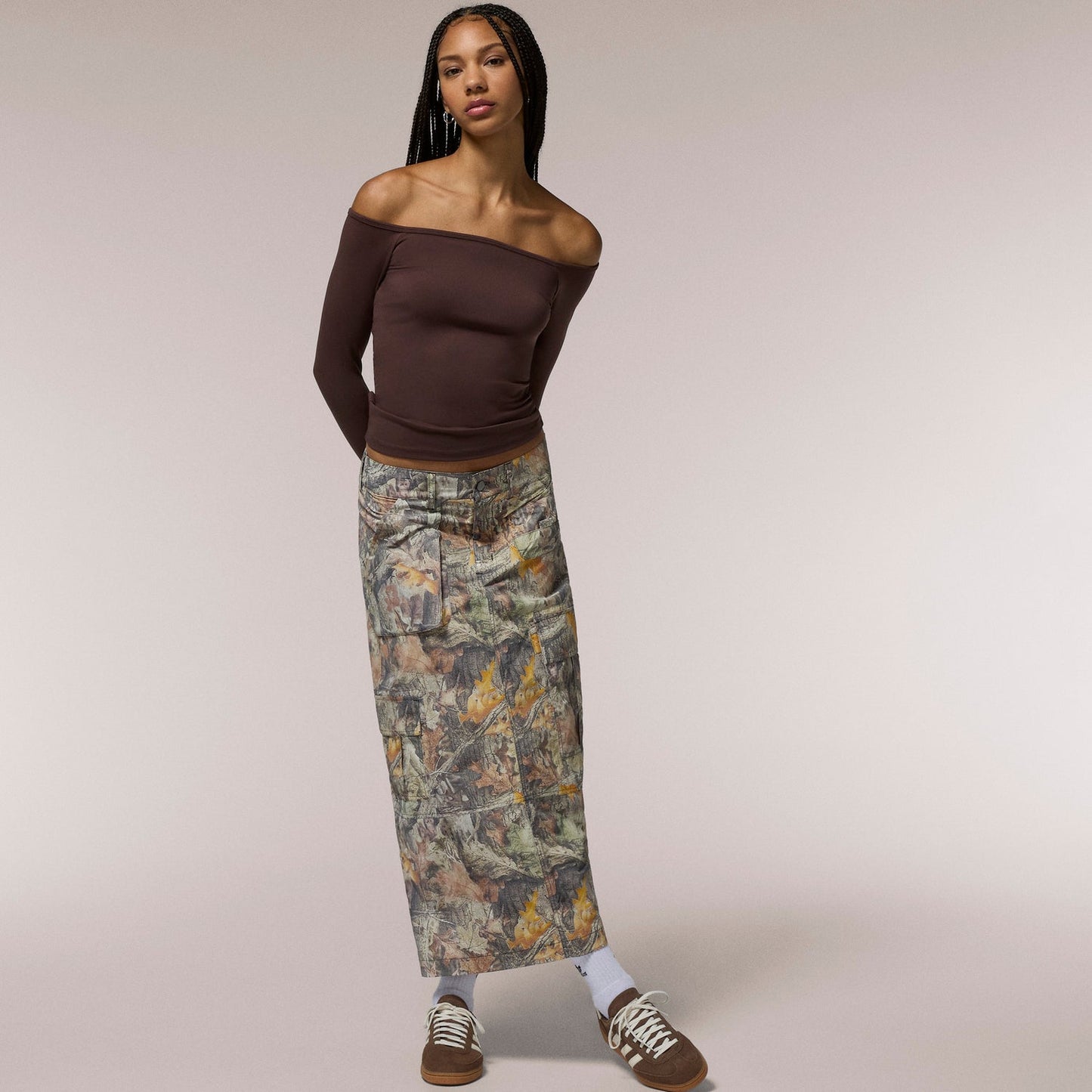 Cozi Yuli Off Shoulder Smoothing Top - Women's - Chocolate