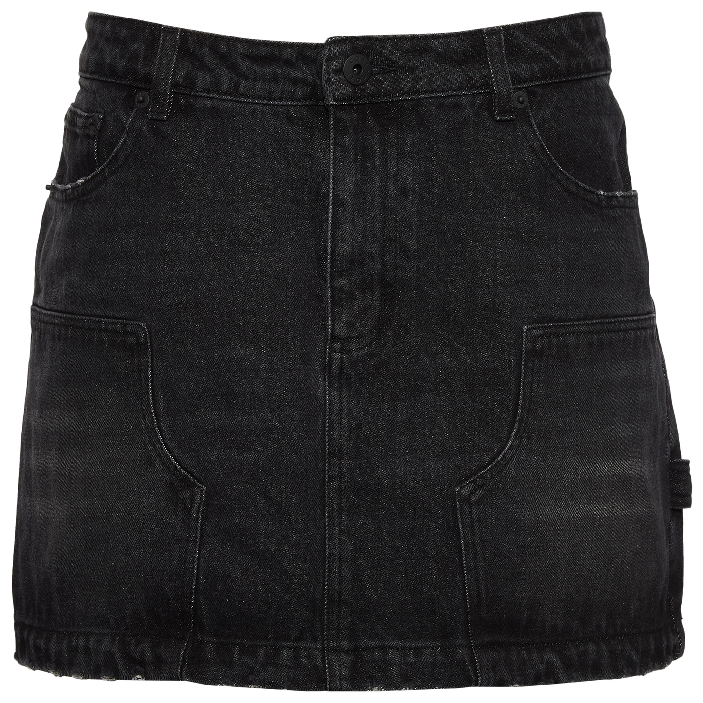 Cozi Mini Carpenter Skirt - Women's - Washed Black Denim