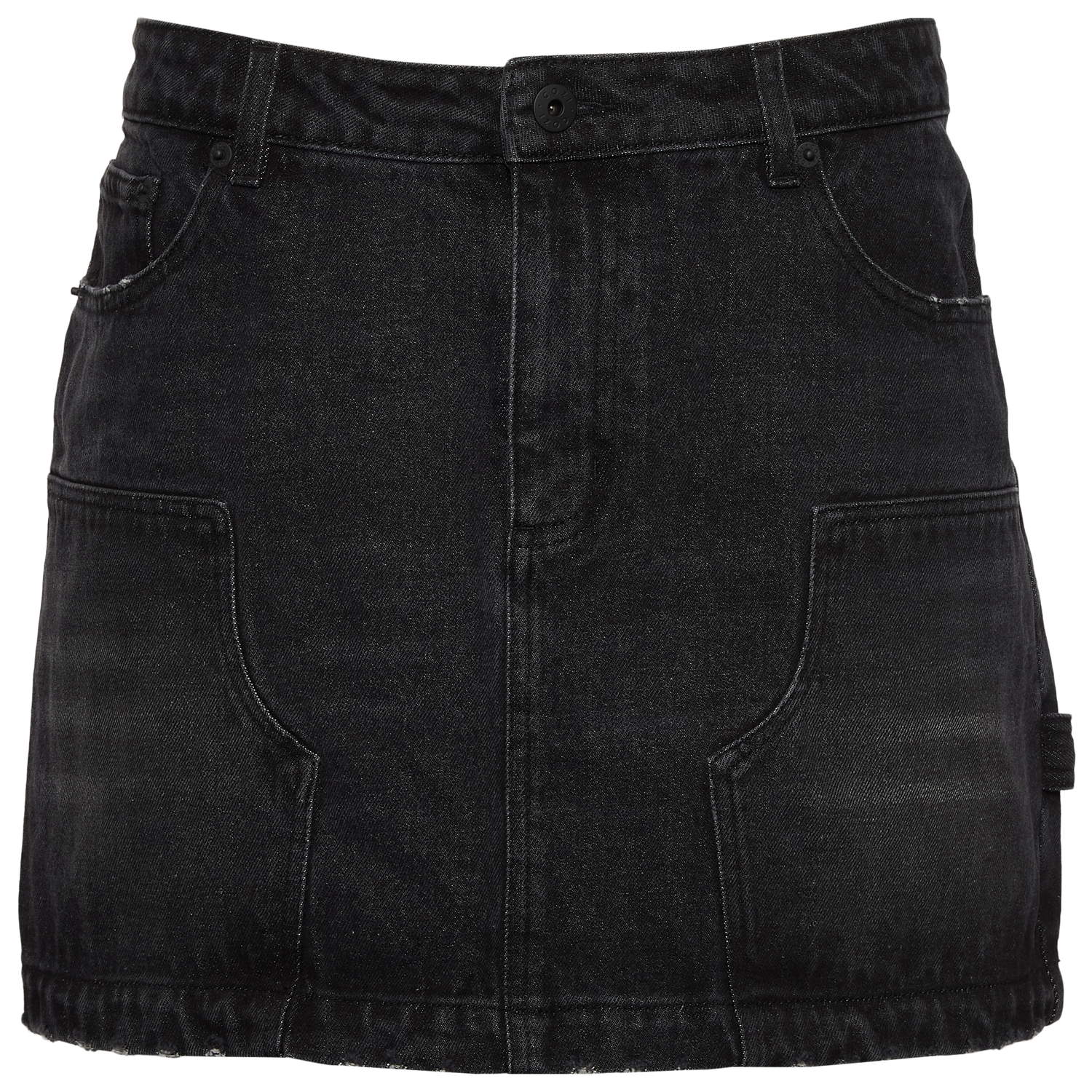 Cozi Mini Carpenter Skirt - Women's - Washed Black Denim