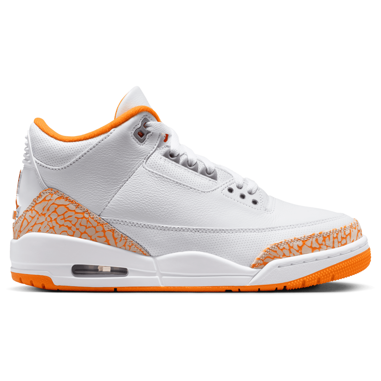 Jordan Air Jordan Retro 3 - Women's - White/Orange